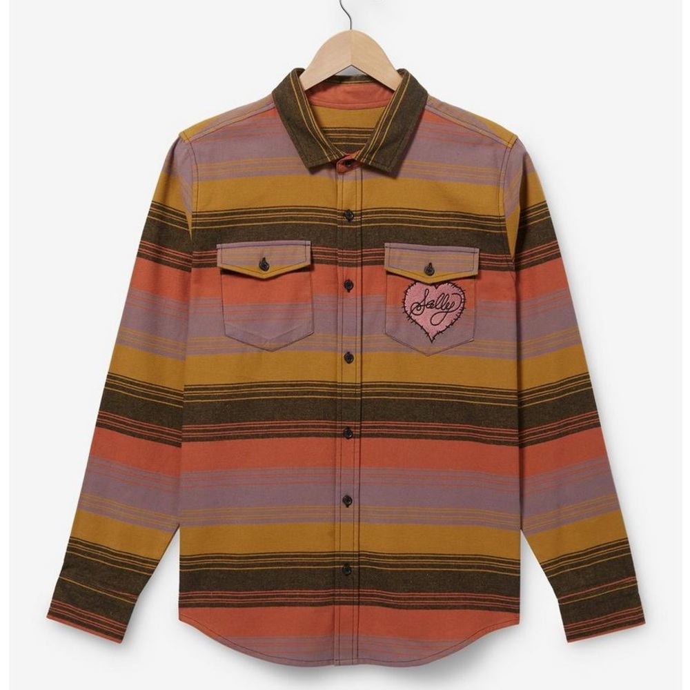 Disney The Nightmare‎ Before Christmas Sally Striped Flannel Shirt S - Picture 9 of 10